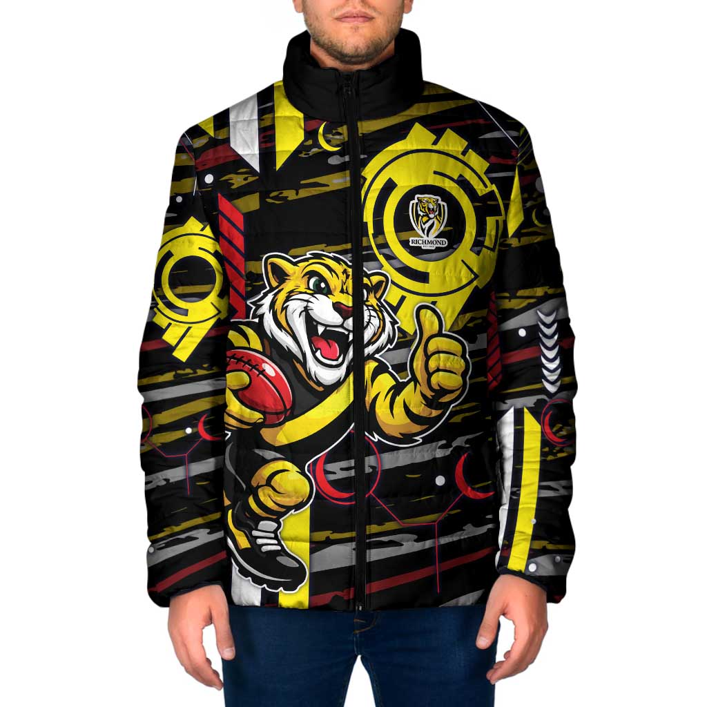 Richmond Tigers Padded Jacket Mascot Cartoon Football Illustration Style