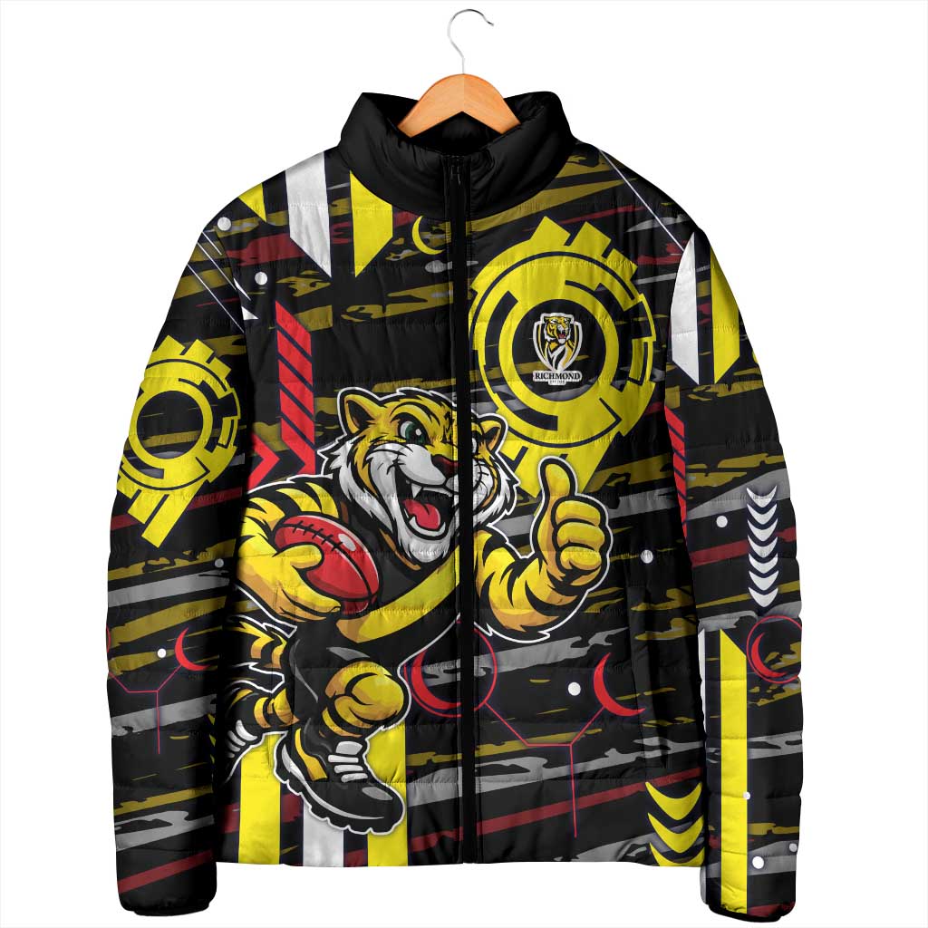 Richmond Tigers Padded Jacket Mascot Cartoon Football Illustration Style