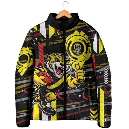 Richmond Tigers Padded Jacket Mascot Cartoon Football Illustration Style