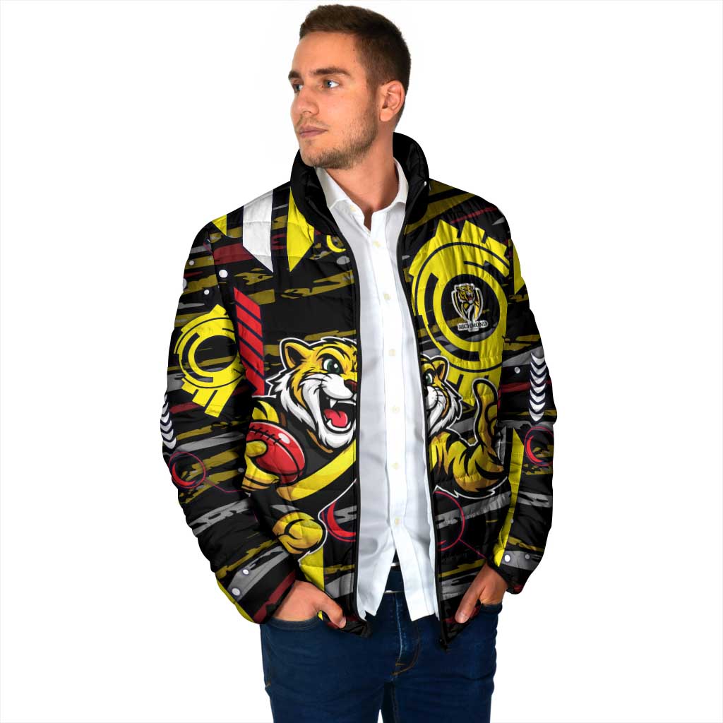 Richmond Tigers Padded Jacket Mascot Cartoon Football Illustration Style