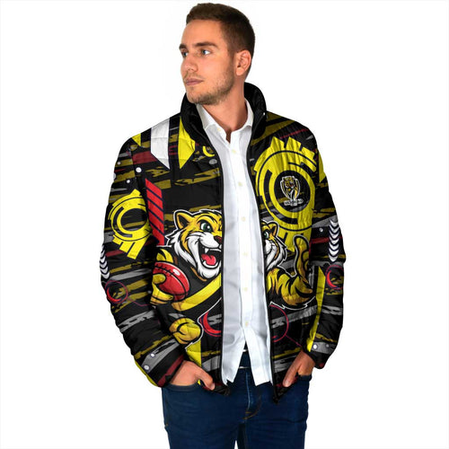 Richmond Tigers Padded Jacket Mascot Cartoon Football Illustration Style