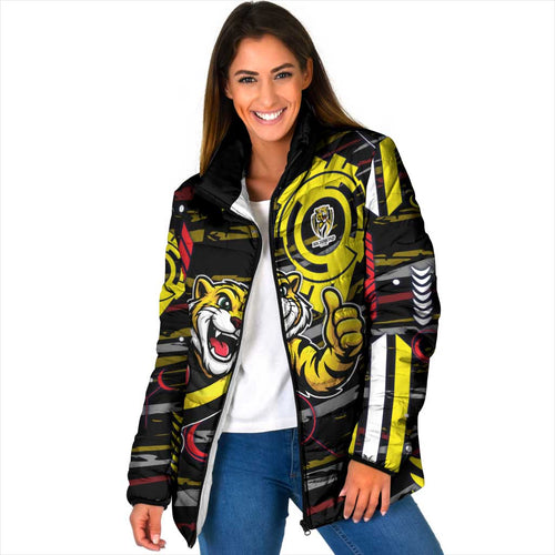 Richmond Tigers Padded Jacket Mascot Cartoon Football Illustration Style