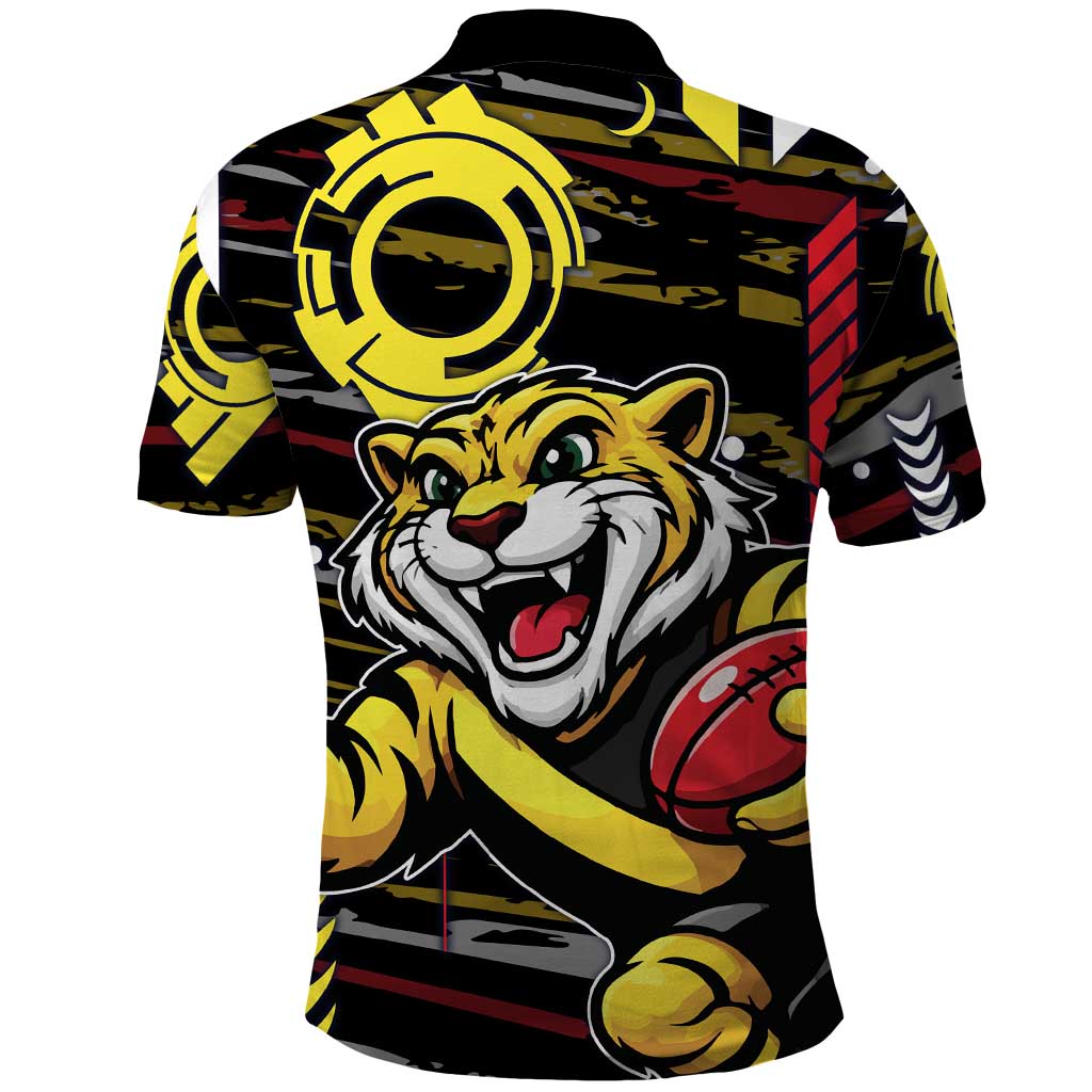 Richmond Tigers Polo Shirt Mascot Cartoon Football Illustration Style