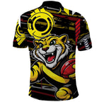 Richmond Tigers Polo Shirt Mascot Cartoon Football Illustration Style
