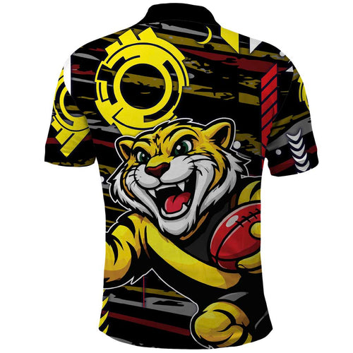 Richmond Tigers Polo Shirt Mascot Cartoon Football Illustration Style
