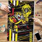 Richmond Tigers Puzzle Mascot Cartoon Football Illustration Style