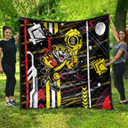 Richmond Tigers Quilt Mascot Cartoon Football Illustration Style