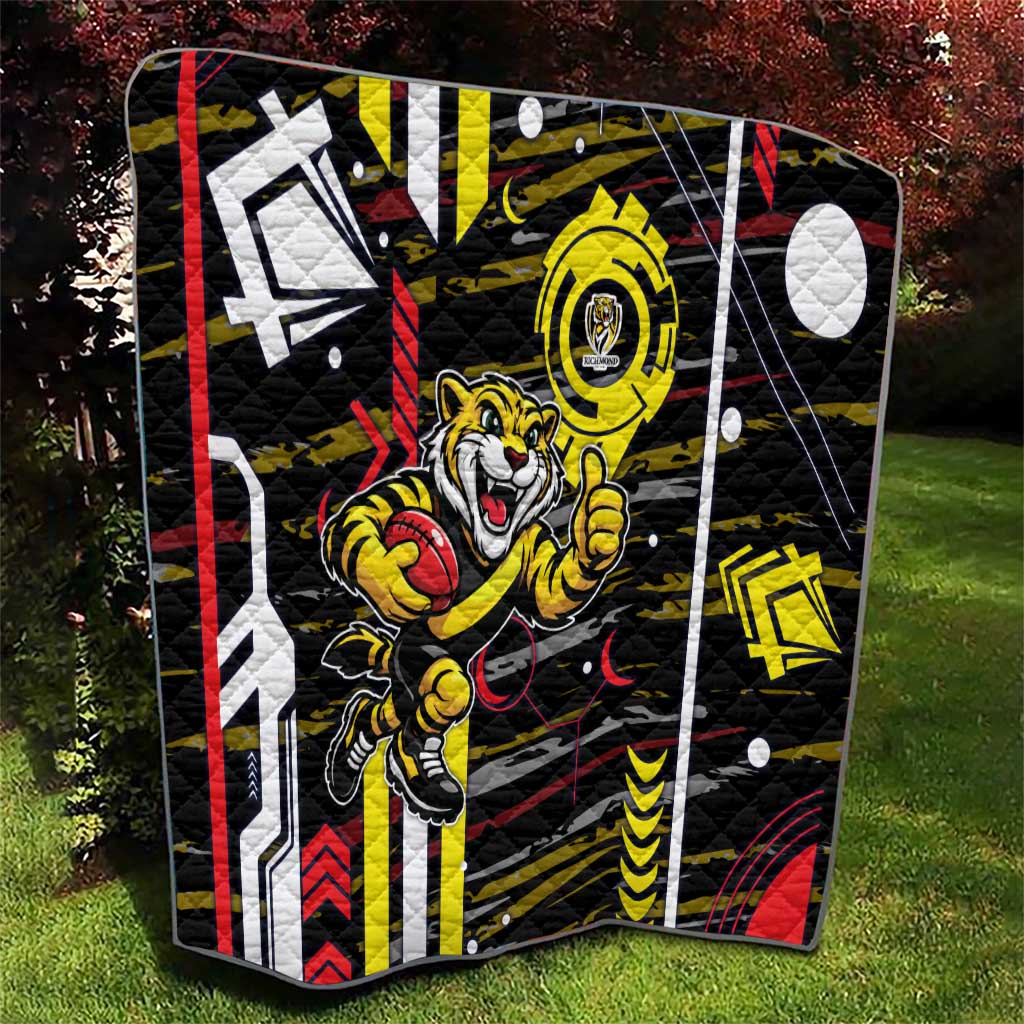 Richmond Tigers Quilt Mascot Cartoon Football Illustration Style