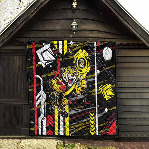 Richmond Tigers Quilt Mascot Cartoon Football Illustration Style