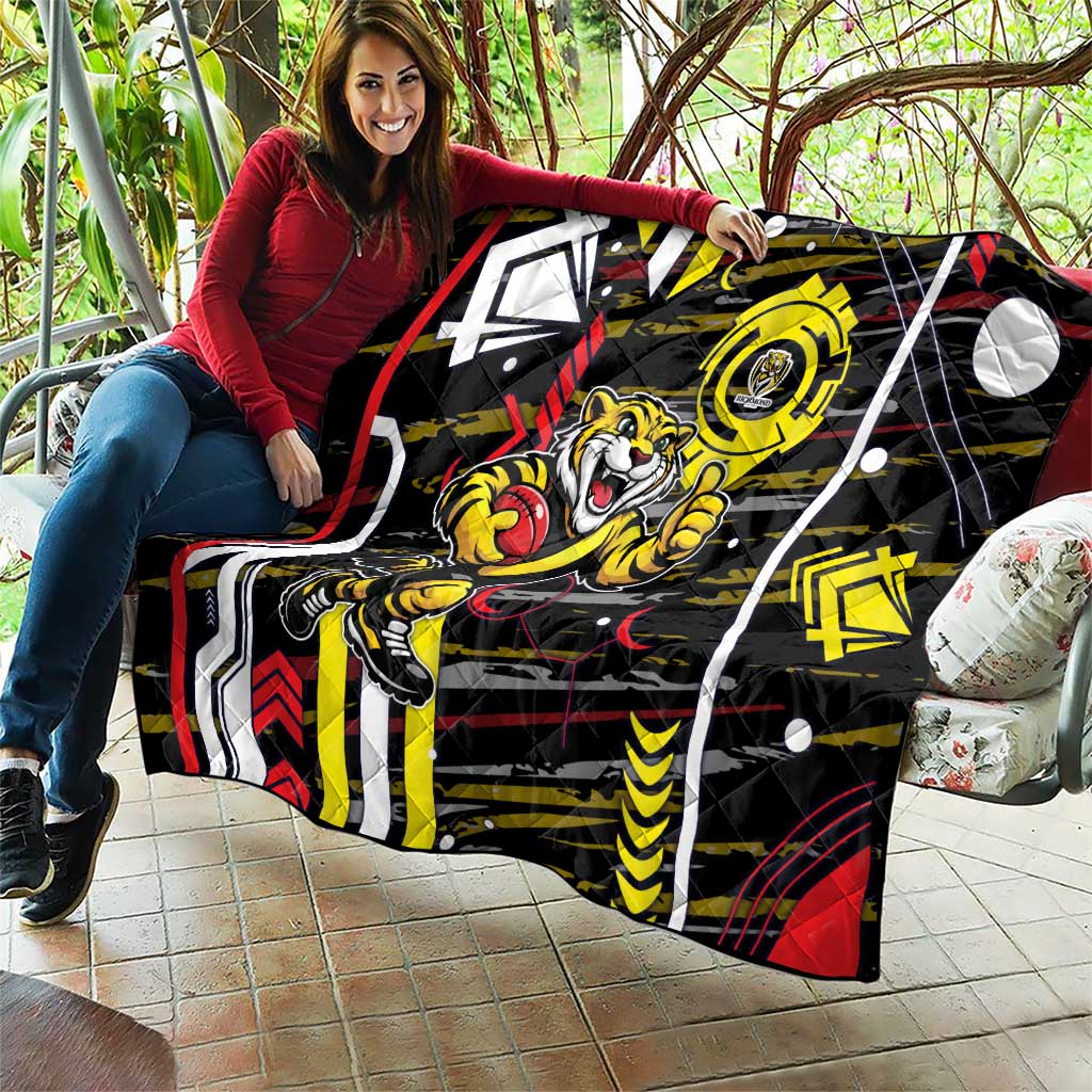 Richmond Tigers Quilt Mascot Cartoon Football Illustration Style