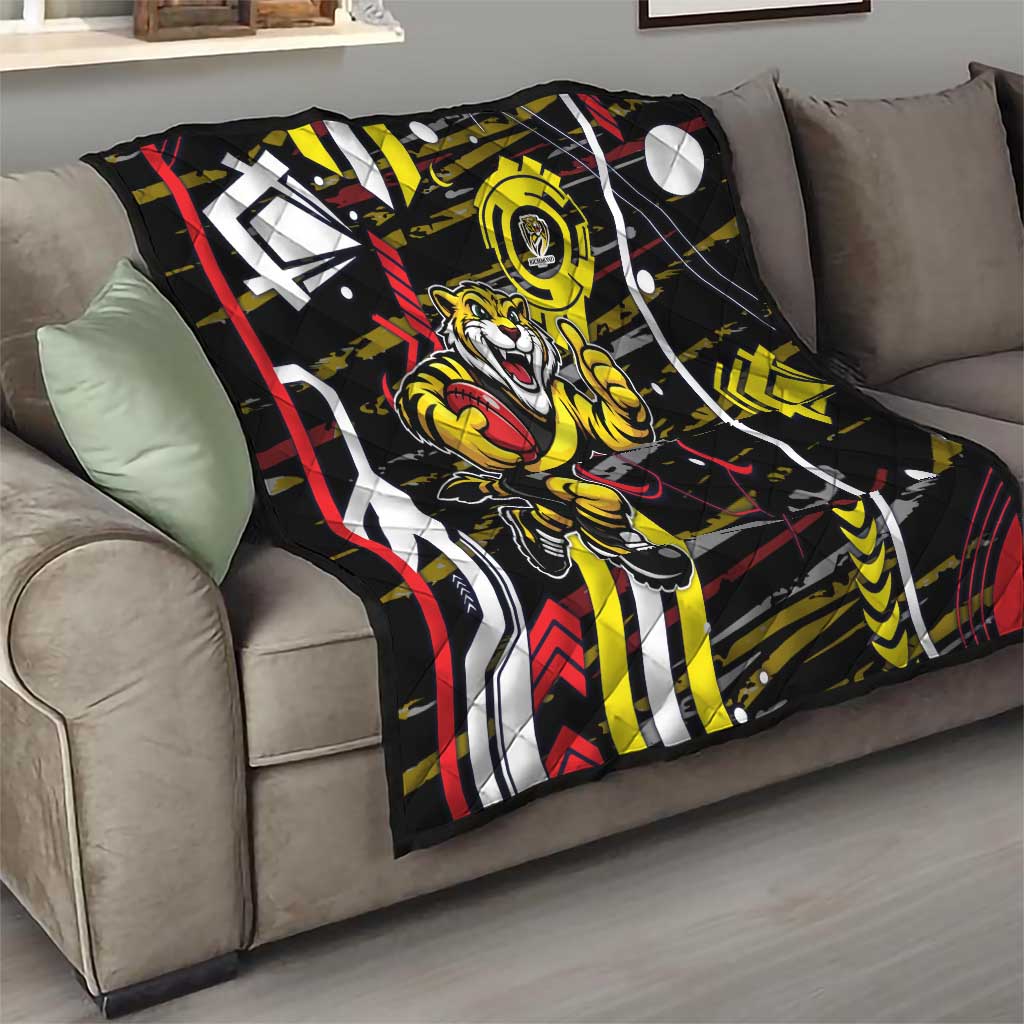 Richmond Tigers Quilt Mascot Cartoon Football Illustration Style