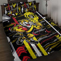 Richmond Tigers Quilt Bed Set Mascot Cartoon Football Illustration Style