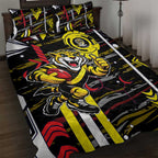 Richmond Tigers Quilt Bed Set Mascot Cartoon Football Illustration Style