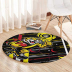 Richmond Tigers Round Carpet Mascot Cartoon Football Illustration Style
