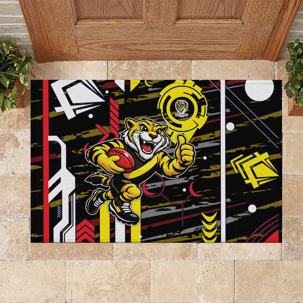 Richmond Tigers Rubber Doormat Mascot Cartoon Football Illustration Style