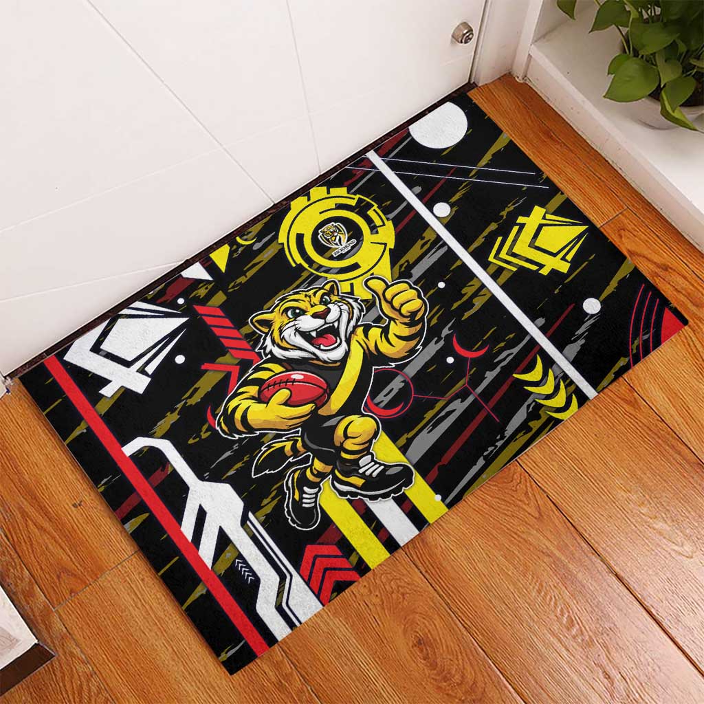 Richmond Tigers Rubber Doormat Mascot Cartoon Football Illustration Style