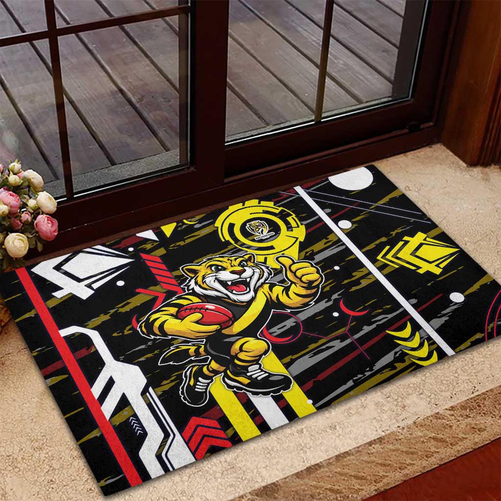 Richmond Tigers Rubber Doormat Mascot Cartoon Football Illustration Style