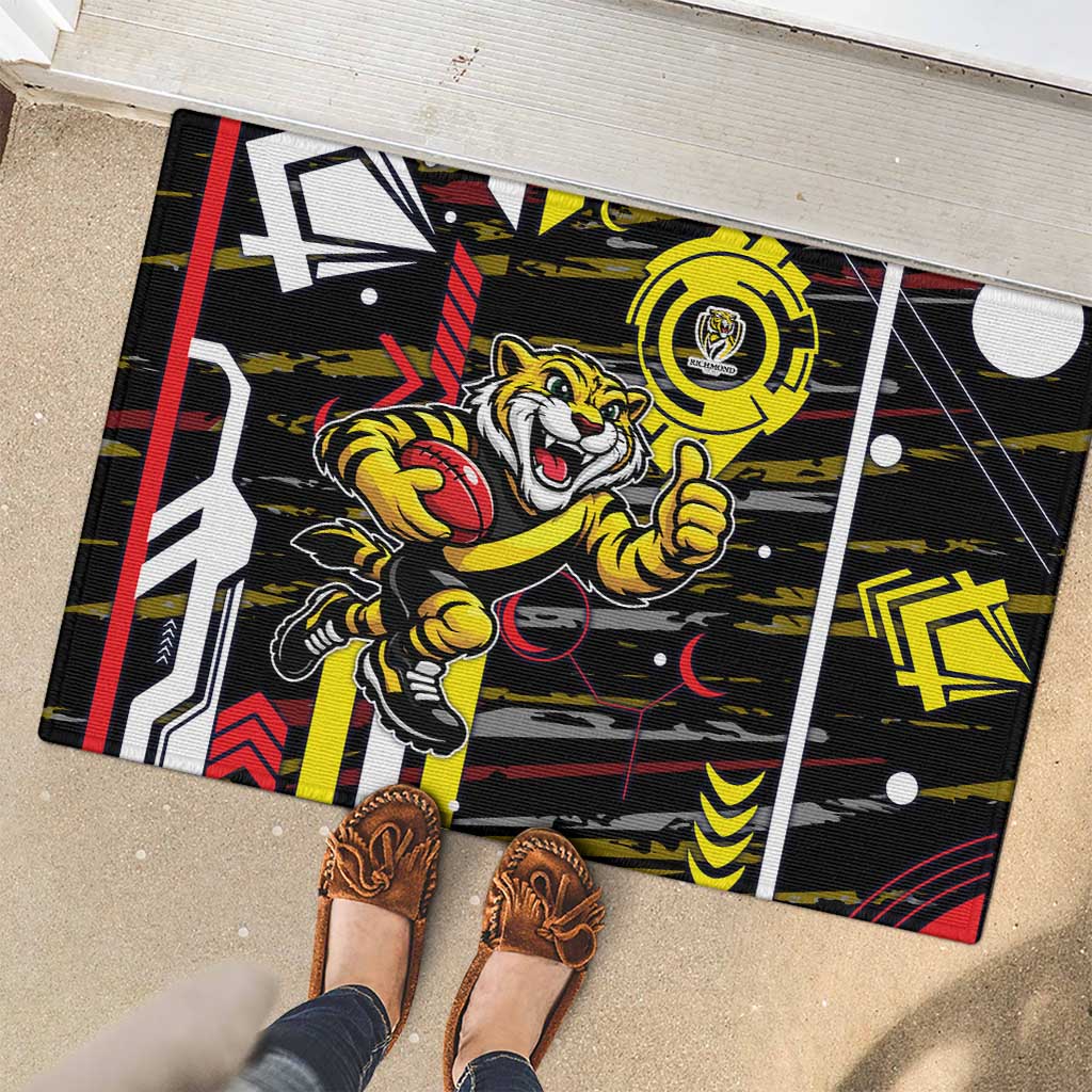 Richmond Tigers Rubber Doormat Mascot Cartoon Football Illustration Style