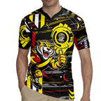 Richmond Tigers Rugby Jersey Mascot Cartoon Football Illustration Style