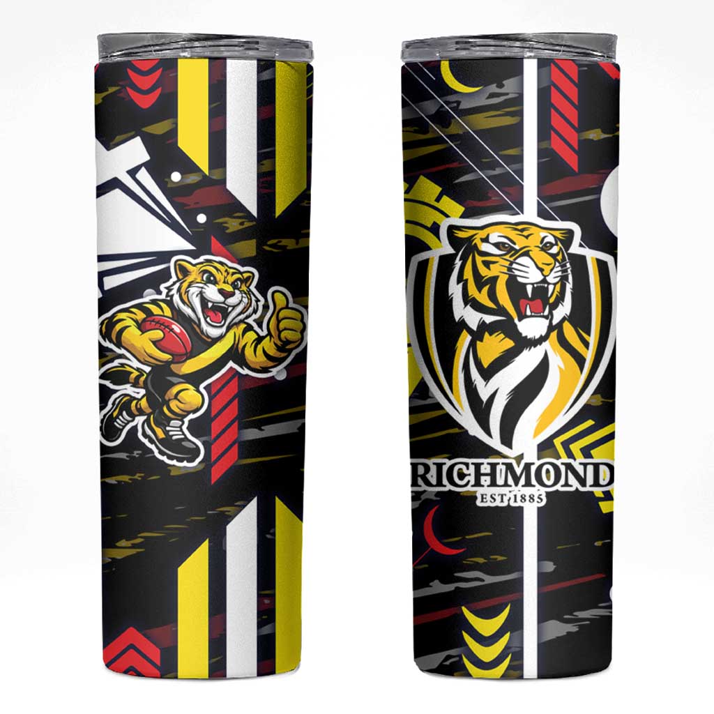 Richmond Tigers Skinny Tumbler Mascot Cartoon Football Illustration Style