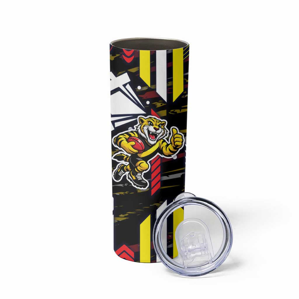 Richmond Tigers Skinny Tumbler Mascot Cartoon Football Illustration Style