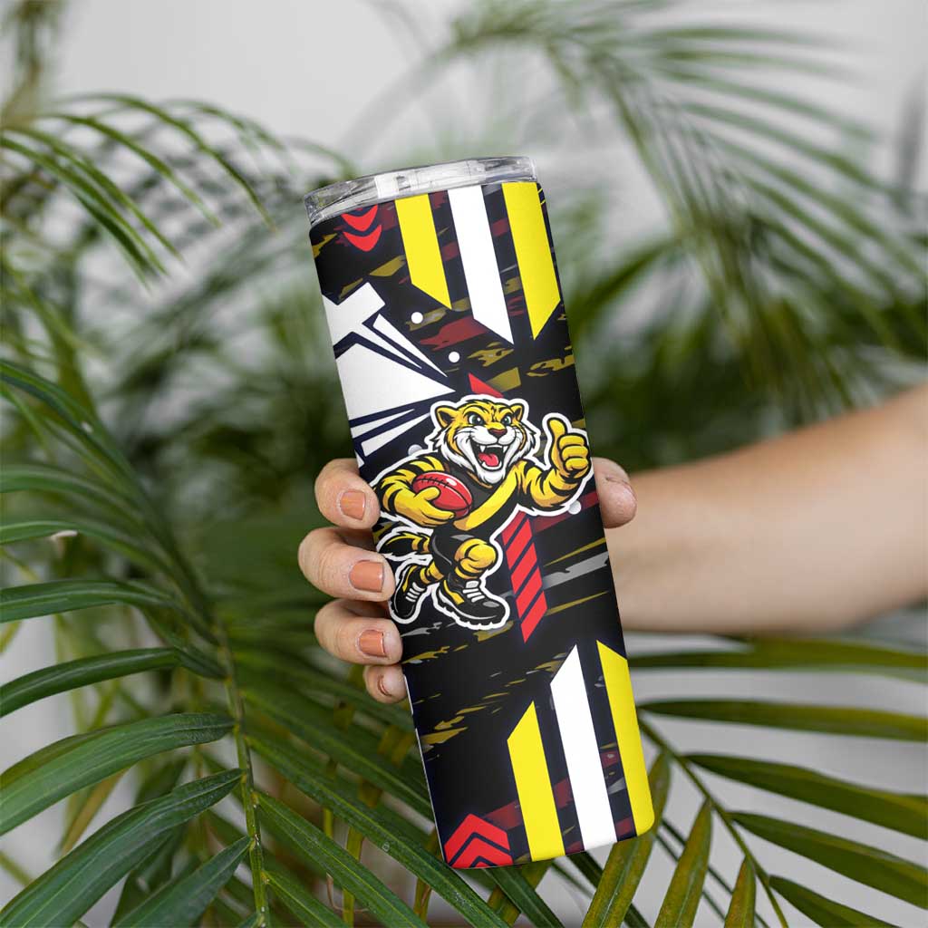 Richmond Tigers Skinny Tumbler Mascot Cartoon Football Illustration Style