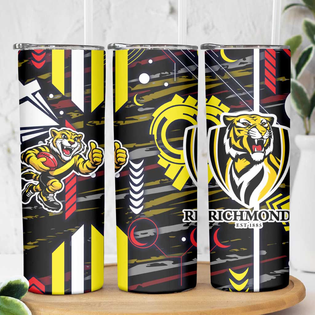 Richmond Tigers Skinny Tumbler Mascot Cartoon Football Illustration Style