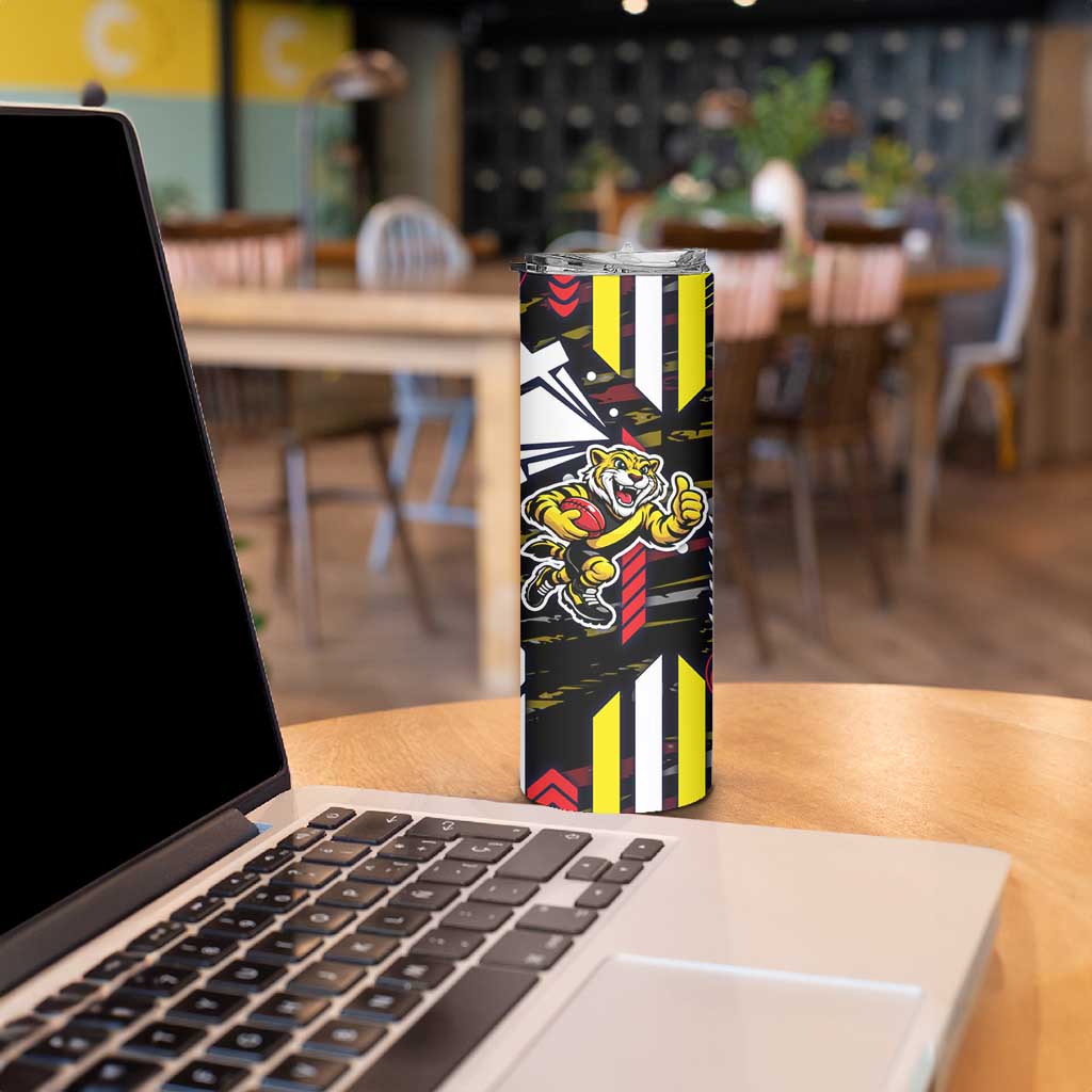Richmond Tigers Skinny Tumbler Mascot Cartoon Football Illustration Style