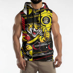 Richmond Tigers Sleeveless Hoodie Mascot Cartoon Football Illustration Style