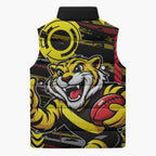 Richmond Tigers Sleeveless Puffer Jacket Mascot Cartoon Football Illustration Style