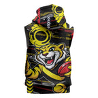 Richmond Tigers Sleeveless Zip Hoodie Mascot Cartoon Football Illustration Style