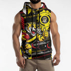 Richmond Tigers Sleeveless Zip Hoodie Mascot Cartoon Football Illustration Style