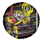 Richmond Tigers Spare Tire Cover Mascot Cartoon Football Illustration Style
