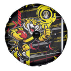 Richmond Tigers Spare Tire Cover Mascot Cartoon Football Illustration Style