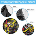 Richmond Tigers Spare Tire Cover Mascot Cartoon Football Illustration Style