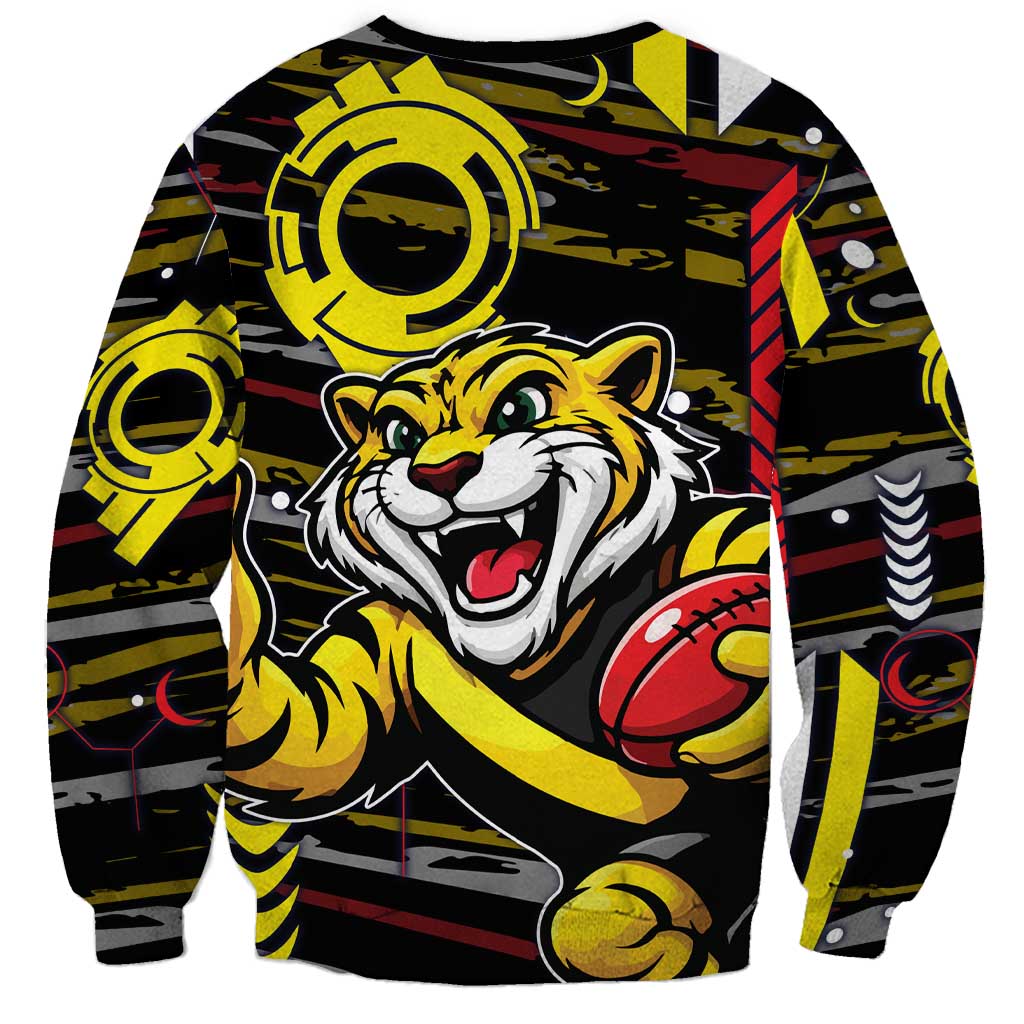 Richmond Tigers Sweatshirt Mascot Cartoon Football Illustration Style