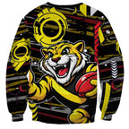 Richmond Tigers Sweatshirt Mascot Cartoon Football Illustration Style
