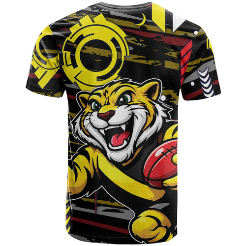 Richmond Tigers T Shirt Mascot Cartoon Football Illustration Style