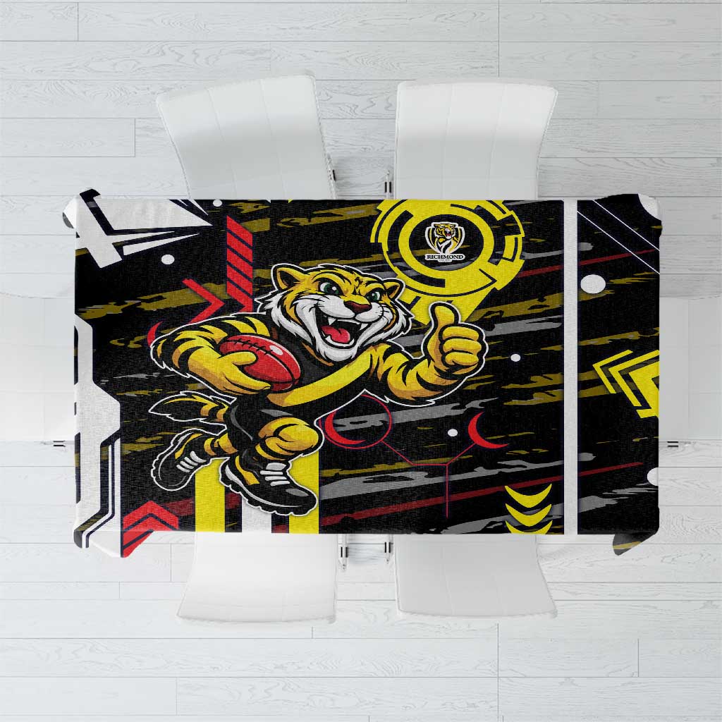 Richmond Tigers Tablecloth Mascot Cartoon Football Illustration Style
