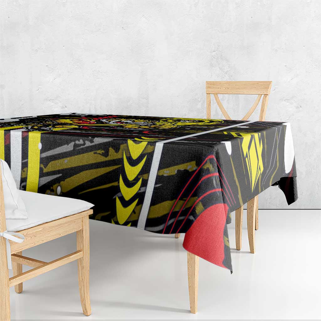 Richmond Tigers Tablecloth Mascot Cartoon Football Illustration Style