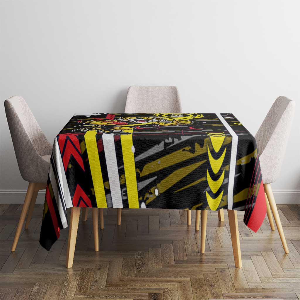 Richmond Tigers Tablecloth Mascot Cartoon Football Illustration Style