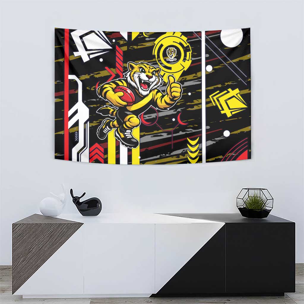 Richmond Tigers Tapestry Mascot Cartoon Football Illustration Style