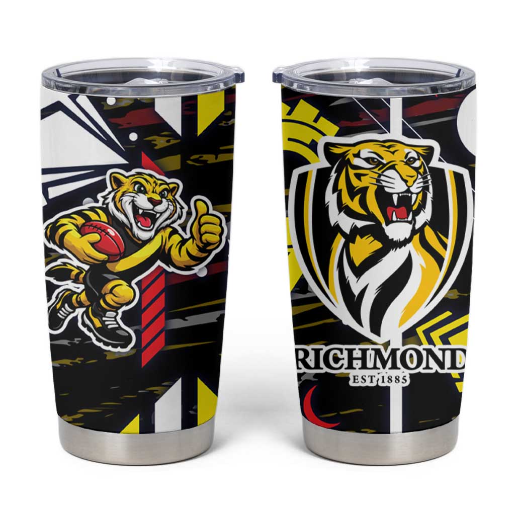 Richmond Tigers Tumbler Cup Mascot Cartoon Football Illustration Style