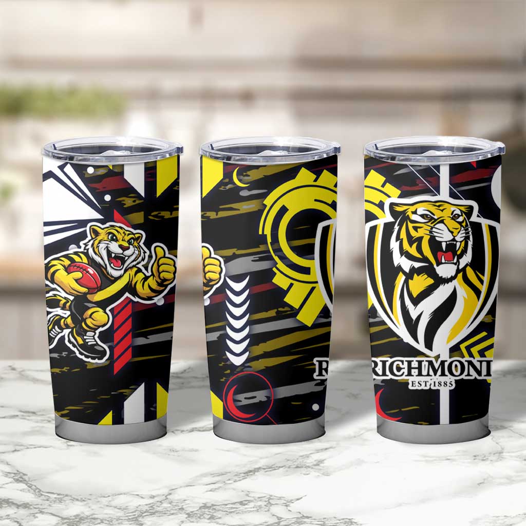 Richmond Tigers Tumbler Cup Mascot Cartoon Football Illustration Style