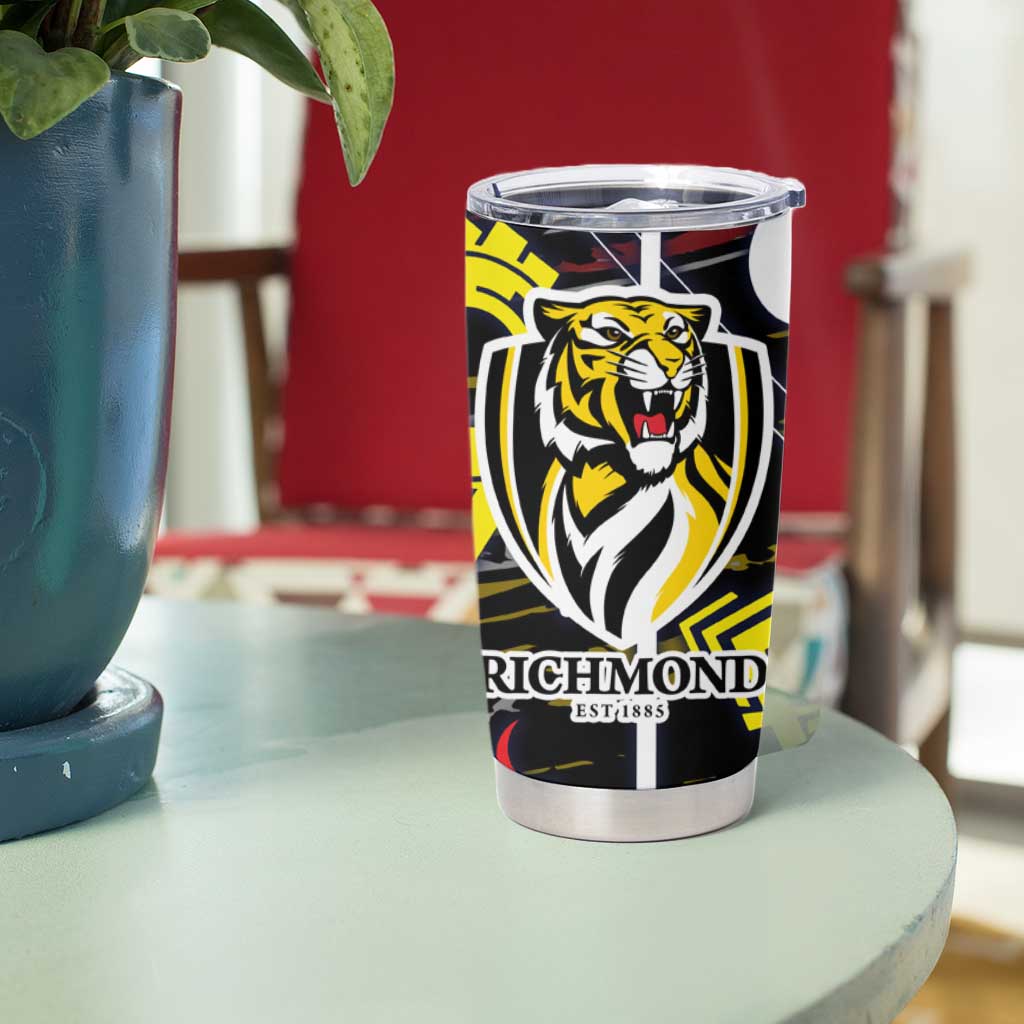 Richmond Tigers Tumbler Cup Mascot Cartoon Football Illustration Style