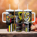Richmond Tigers Tumbler With Handle Mascot Cartoon Football Illustration Style