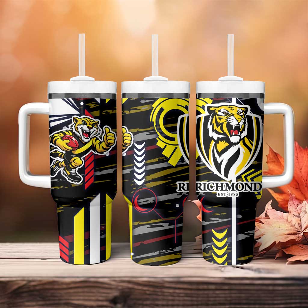 Richmond Tigers Tumbler With Handle Mascot Cartoon Football Illustration Style