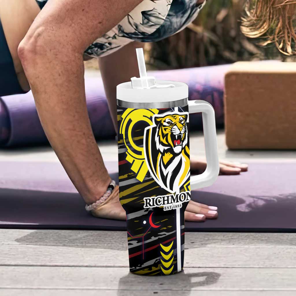 Richmond Tigers Tumbler With Handle Mascot Cartoon Football Illustration Style