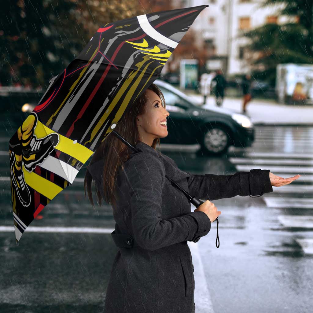 Richmond Tigers Umbrella Mascot Cartoon Football Illustration Style