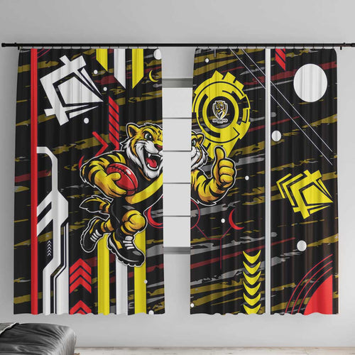 Richmond Tigers Window Curtain Mascot Cartoon Football Illustration Style